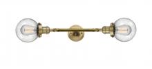Innovations Lighting 208L-BB-G204-6 - Beacon - 2 Light - 6 inch - Brushed Brass - Adjustable Bath Vanity Light