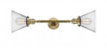 Innovations Lighting 208L-BB-G42 - Cone - 2 Light - 8 inch - Brushed Brass - Adjustable Bath Vanity Light