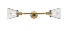 Innovations Lighting 208L-BB-G64 - Cone - 2 Light - 6 inch - Brushed Brass - Adjustable Bath Vanity Light