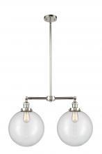 Innovations Lighting 209-PN-G202-12 - Beacon - 2 Light - 27 inch - Polished Nickel - Stem Hung - Adjustable Island Light