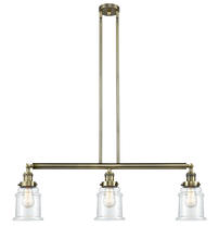 Innovations Lighting 213-AB-G182 - Canton - 3 Light - 39 inch - Antique Brass - Stem Hung - Adjustable Island Light