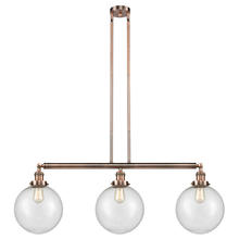 Innovations Lighting 213-AC-G204-10 - Beacon - 3 Light - 42 inch - Antique Copper - Stem Hung - Adjustable Island Light