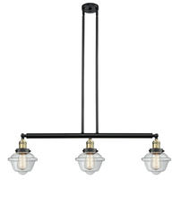 Innovations Lighting 213-BAB-G532 - Oxford - 3 Light - 40 inch - Black Antique Brass - Stem Hung - Adjustable Island Light