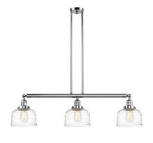 Innovations Lighting 213-PC-G713 - Bell - 3 Light - 41 inch - Polished Chrome - Stem Hung - Adjustable Island Light