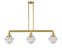 Innovations Lighting 213-SG-G534 - Oxford - 3 Light - 40 inch - Satin Gold - Stem Hung - Adjustable Island Light