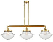 Innovations Lighting 213-SG-G542 - Oxford - 3 Light - 42 inch - Satin Gold - Stem Hung - Adjustable Island Light