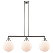 Innovations Lighting 213-SN-G201-10 - Beacon - 3 Light - 42 inch - Brushed Satin Nickel - Stem Hung - Adjustable Island Light