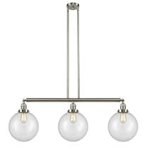 Innovations Lighting 213-SN-G202-10 - Beacon - 3 Light - 42 inch - Brushed Satin Nickel - Stem Hung - Adjustable Island Light