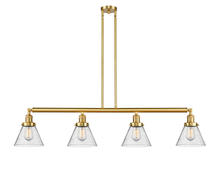 Innovations Lighting 214-SG-G44 - Cone - 4 Light - 52 inch - Satin Gold - Stem Hung - Adjustable Island Light