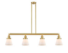 Innovations Lighting 214-SG-G61 - Cone - 4 Light - 51 inch - Satin Gold - Stem Hung - Adjustable Island Light