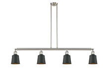 Innovations Lighting 214-SN-M9-BK - Addison - 4 Light - 50 inch - Brushed Satin Nickel - Stem Hung - Adjustable Island Light