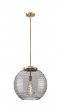 Innovations Lighting 221-1S-BB-G1213-16SM - Athens Deco Swirl - 1 Light - 16 inch - Brushed Brass - Stem Hung - Pendant