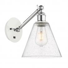 Innovations Lighting 317-1W-WPC-GBC-84 - Berkshire - 1 Light - 8 inch - White Polished Chrome - Adjustable Sconce