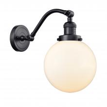 Innovations Lighting 515-1W-BK-G201-8 - Beacon - 1 Light - 8 inch - Matte Black - Adjustable Sconce