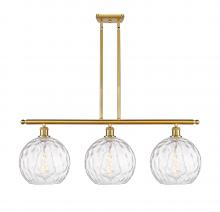 Innovations Lighting 516-3I-SG-G1215-10 - Athens Water Glass - 3 Light - 37 inch - Satin Gold - Cord hung - Island Light