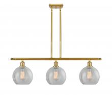  516-3I-SG-G125 - Athens - 3 Light - 36 inch - Satin Gold - Cord hung - Island Light