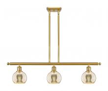 Innovations Lighting 516-3I-SG-G128-6 - Athens - 3 Light - 36 inch - Satin Gold - Cord hung - Island Light