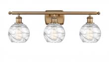  516-3W-BB-G1213-6-LED - Athens Deco Swirl - 3 Light - 26 inch - Brushed Brass - Bath Vanity Light