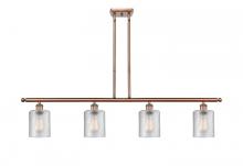 Innovations Lighting 516-4I-AC-G112 - Cobbleskill - 4 Light - 48 inch - Antique Copper - Cord hung - Island Light