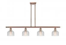 Innovations Lighting 516-4I-AC-G412 - Dayton - 4 Light - 48 inch - Antique Copper - Cord hung - Island Light