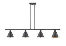 Innovations Lighting 516-4I-BK-M8 - Smithfield - 4 Light - 48 inch - Matte Black - Cord hung - Island Light
