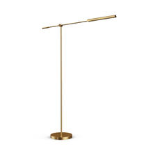  FL316655VBMS - Astrid 55-in Metal Shade/Vintage Brass LED Floor Lamp