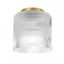 Dainolite NAD-71FH-AGB-FL - 1 Light Flush Mount in Aged Brass w/ Fluted Glass