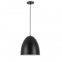 Dainolite OFE-111P-MB - 1 Light Pendant in Matte Black w/ in Matte Black Metal Shade