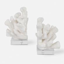  17549 - Uttermost Charbel White Bookends, Set/2