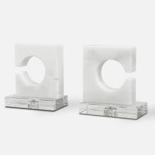  17864 - Uttermost Clarin White & Gray Bookends, S/2