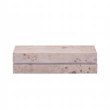  H0897-11945 - Salem Box - Long White Burl Wood