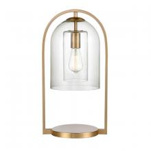  S0019-9579 - Bell Jar 20'' High 1-Light Desk Lamp - Aged Brass